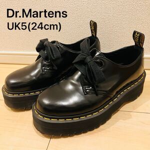 【数回使用程度】Dr.Martens ドクターマーチン HOLLY ホーリー 厚底 UK5 ブラック 黒 2ホール