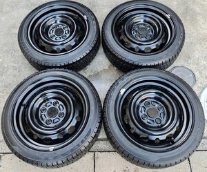 １５５／５５Ｒ１４ タイヤホイールセット　スタッドレスタイヤ　１４×６J ４穴−１００ デミオ純正鉄チン　軽自動車　デミオ　マツダ２