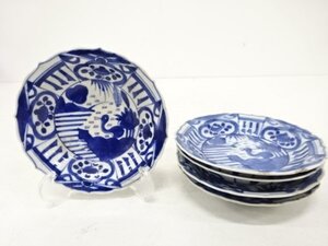 ys7277560; 宗sou 古伊万里　染付　花鳥　小皿　5客揃【道】