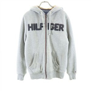 トミーヒルフィガー 長袖 スウェット ジップパーカー S グレー TOMMY HILFIGER 裏ボア メンズ