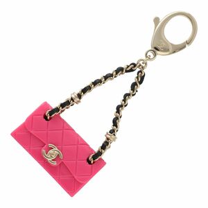 【中古】 CHANEL シャネル マトラッセ バックチャーム ピンク B23 C キーホルダー 23044870 RS