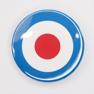 Button badge 40mm MOD Target 缶バッジ ターゲットマーク Vespa Lambretta ベスパ ランブレッタ 50S 100 ET3 GTR RALLY PX200E 160GS