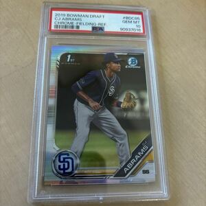 PSA10 2019 BOWMAN DRAFT 1st Base Chrome Refractor CJ ABRAMS PADRES NATIONALS