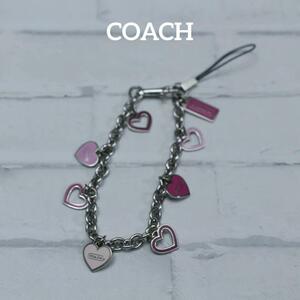 【匿名配送】COACH コーチ キーホルダー シルバー ハート ピンク 4