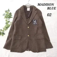 美品✨MADISON BLUE　ウールブレザー　金ボタン　ワッペン　ブラウン