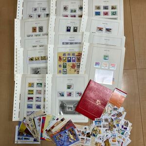 アジアの切手　中国切手　マカオ　台紙14枚（抜けあり）バラ切手　各種様々　コレクター　収集家　放出品★1 