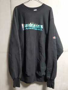 レア ヴィンテージ 90s NBA Champion REVERSE WEAVE RW GRIZZLIES 黒 チャンピオン リバースウィーブ ブラック グリズリーズ XXL USA製