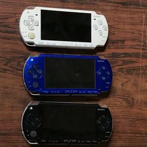 SONY PSP PSP-1000 2000 3consoles tested ソニー PSP 本体3台 動作確認済 E302 D