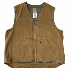 Carhartt ダックベスト XL ブラウン V26 カーハート (A108)