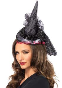 【LegAvenue】レッグアベニューA2718 Mini Lace Witch Hat カチューシャハット キャップ ハロウィンコスチューム