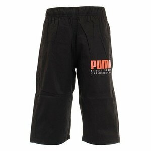 送料込み★新品★140サイズ★PUMA★未使用★黒★綿100％★パンツ★７分丈 ズボン★通学★スポーツ★春～秋★裏地無し★男児★プーマ★