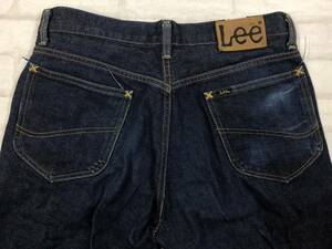 ■ Lee 200 リー ビンテージ 復刻 レプリカ 濃紺 片耳 サイド黒 タロンジップ ストレート ジーパン デニムパンツ 日本製 実寸W32 ●240211