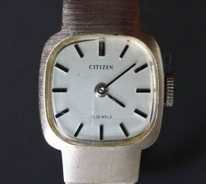 【寂】CITIZEN シチズン レディース 手巻き式腕時計 19石 動作確認済★時代物★s50830