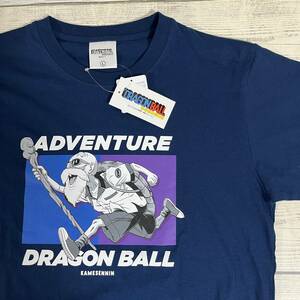 ★ DRAGON BALL (ドラゴンボール) ★ Lサイズ 紺色 半袖Tシャツ 亀仙人 鳥山明 AKIRA TORIYAMA 集英社 KAMESENNIN (タグ付き新品未使用)