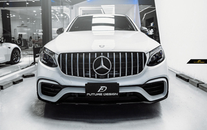 【FUTURE DESIGN】BENZ メルセデス・ベンツ GLC W253 C253 前期車 改造用 GLC63仕様 フロントバンパー パナメリカーナ グリル エアロ 