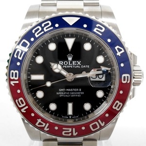 ID72051 ロレックス 腕時計 GMTマスターII ランダム オイスターブレス SS 自動巻 126710BLRO ブラック文字盤 メンズ ROLEX 中古