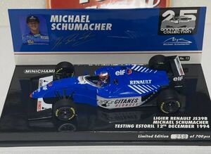 ミニチャンプス MINICHAMPS 1/43 リジェ Ligier Renault JS39B ミハエル・シューマッハ Michael Schumacher Testing 1994 517944399