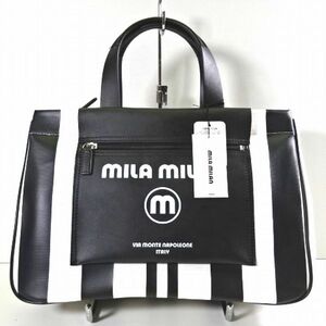 新品 定価1.98万 ミラミラン mila milan ミーチョ A4 トートバッグ 260502 白 黒 男女兼用 ミラ ショーン mila schon