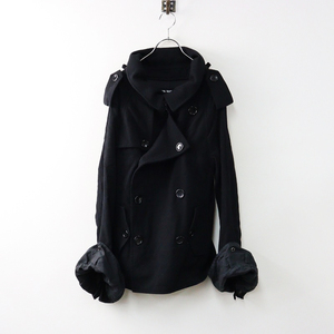 AD2005 ジュンヤワタナベ コムデギャルソンJUNYA WATANABE COMME des GARCONS ウールPコート M/ブラック アウター【2400030077214】