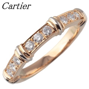 カルティエ ダイヤ リング コンテッサ ハーフエタニティ #54 750YG 新品仕上げ済 Cartier【17564】