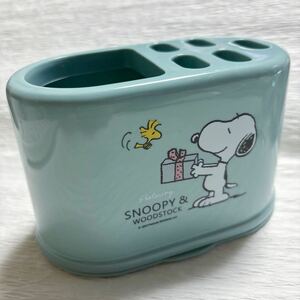 未使用 海外限定 スヌーピー SNOOPY 歯ブラシスタンド ハブラシホルダー インテリア ウッドストック ピーナッツ PEANUTS グリーン