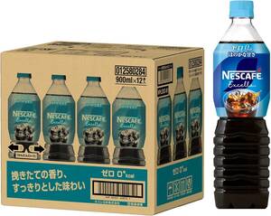 ネスカフェ ボトルコーヒー エクセラ ゼロ 900ml×12本【 アイス 】【 ペット 】※旧 超甘さひかえめ カロリーゼロ