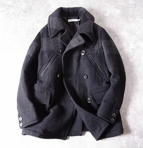 nonnative ノンネイティブ ウール チェック グラデーション Pコート ピーコート 日本製 メルトン MARINER COAT メンズ (1) 黒 ●o-851