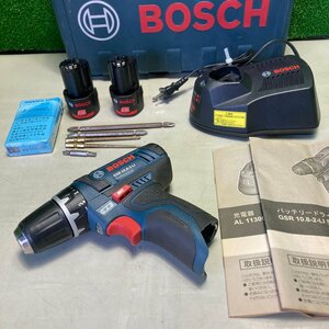 尾友a927 ボッシュ BOSCH ■10.8Vバッテリードライバドリル 「GSR 10.8-2-LI」コードレスドライバードリル バッテリ×2 充電器 取説 セット