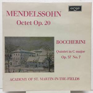 ◇MENDELSSOHN / OCTET OP.20 / BOCCHERINI バイオリン ◇ ARGO 米