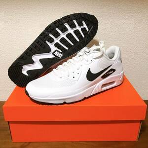 人気★NIKEナイキ エアマックス90G ゴルフシューズ AIR MAX90G ホワイト ブラック 27.5cm GOLF ジョーダンAIR JORDAN 白 黒 ズーム