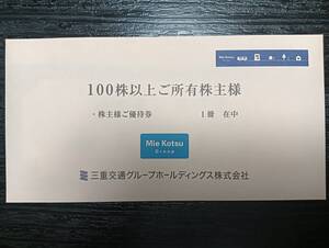 三重交通グループホールディングス株主優待(100株以上1000株未満)1冊　有効期限は2025年6月30日まで