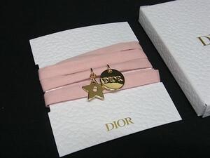 ■極美品■ ChristianDior クリスチャンディオール スター 星 ブレスレット チョーカー アクセサリー ピンク系×ゴールド系 DG8428