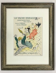 【特価】　≪　　 トゥールーズ　ロートレック　　≫　　リトグラフ【石版画】　　LA VACHE ENRAGEE 　　1966年　　TOULOUSE-LAUTREC