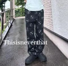 Thisisneverthat ロゴパンツ　ネバザ　柄パンツ　柄デニム　韓国