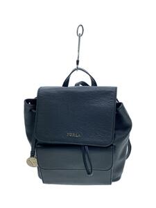 FURLA◆リュック/レザー/BLK