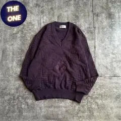 archive retro pattern knit y2k purple