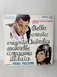 Ultra rare original Piero Piccioni Bello Onesto Emigrato Australia Sposerebbe Compaesana Illibata RCA Original Cast OLS11 sample