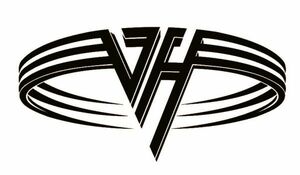 Van Halen ロゴステッカー ビニール製 マットブラック #USTICKER-EVHNWLO-BKM