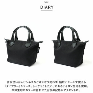 Z319 anello GRANDE ダイヤリー 2WAY ミニ トート ショルダー BAG ブラック DIALYシリーズ ナイロン コンパクト サブ バッグ ポーチ アネロ