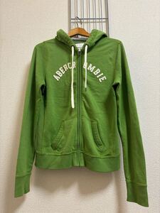 ［ Abercrombie& Fitch］アバクロンビー&フィッチ　 ジップアップ パーカー　グリーン　L 0241011-635