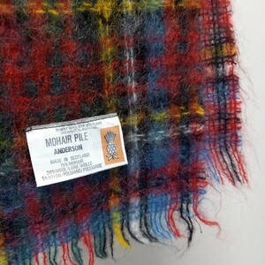 《ミントコンディション / モヘヤ75%》70s Scotland製 ROBERT MACKIE MOHAIR PILE モヘアニット マフラー ストール ビンテージ 毛足長 60s