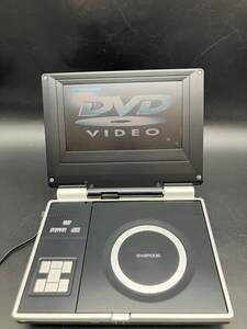 【3080】exemode ポータブルDVDプレーヤー 7インチワイド ブラック PD-720-BK　再生動作確認OK リモコン無し コンパクトサイズ