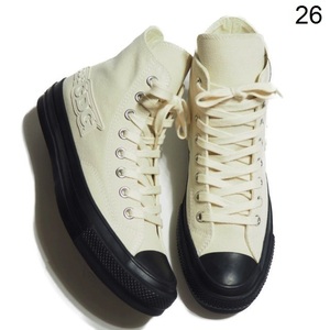 J1888P　▲コムデギャルソン CDG × コンバース アディクト▲ 新品 ADDICT CHUCK TAYLOR CANVAS CDG HI スニーカー 7.5/26？ 1CK984 rb mks