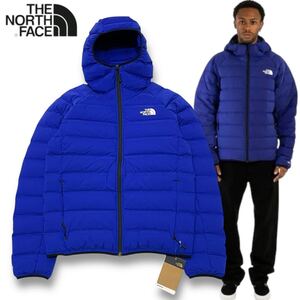 24 新品 正規品 THE NORTH FACE ノースフェイス 22AW NF0A7UQA Remastered Down Hooded Jacket リマスタード ダウンジャケット S ブルー系