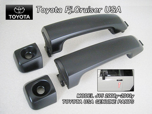 FJクルーザー/TOYOTA/トヨタFJ-CRUISER純正USドアノブ左右4点トレイルチーム黒色/USDM北米仕様USAドアハンドルTrail-Teamsブラック-カラー