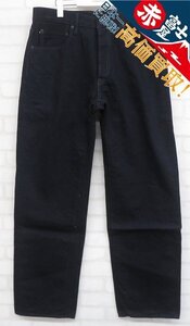 3P6840/未使用品 鬼デニム ONI200-14BLK 14oz ワイドストレートデニムパンツ ONI DENIM