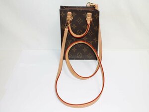 中古 美品 LOUIS VUITTON プティット サックプラ モノグラム 2WAY ショルダーバッグ ミニハンドバッグ M69442 ストラップ付 ルイヴィトン