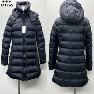 【73625BS】未使用・ジャンク品　TATRAS タトラス　ダウンコート　LTAT23A4694-D 04　フード付　ダウンジャケット　ブラック　レディース