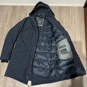 【極美品】HERNO ラミナー GORE-TEX PI100UL 48 紺 ヘルノ LAMINAR ゴアテックス ダウンコート レインコートステンカラーコート ネイビー