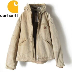 2008年製 carhartt J141 シエラ ジャケット フェード ブラウン L-R 茶系 裏ボア シェルパフリース カーハート デトロイト似 D150-18-0083ZV